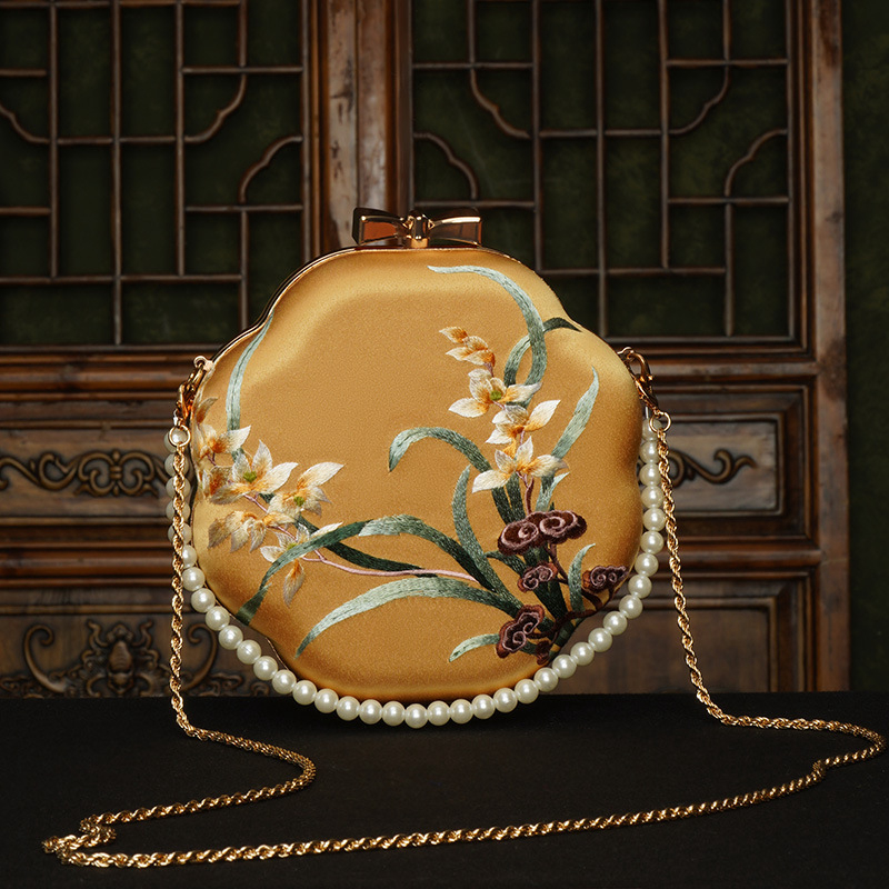 Tang Medium Niche Embroidered Polyester Crossbody Bag